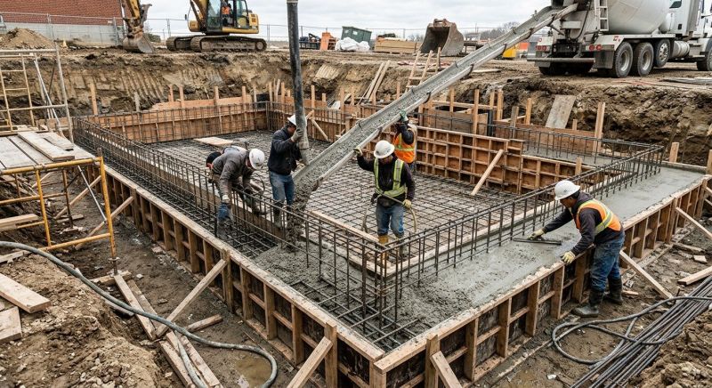 Basement Concrete Installation in Beverly, MA