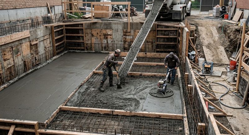 Basement Concrete Installation in Exeter, NH