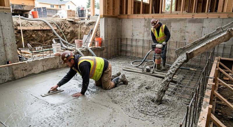 Basement Concrete Installation in Rockingham County, NH