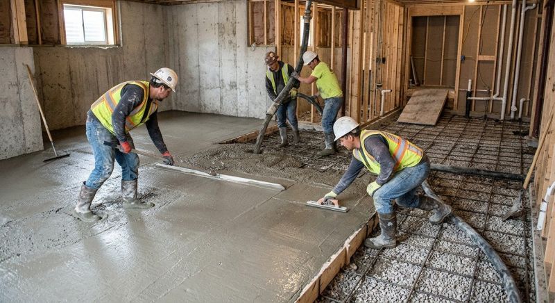 Basement Slab Installation in Newburyport, MA