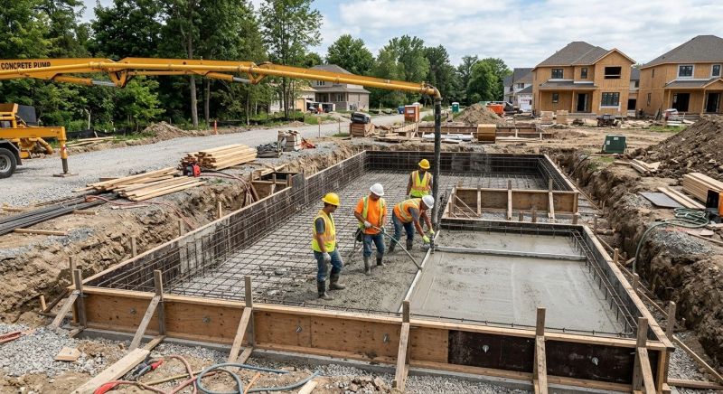 Cement Foundation Installation in Newburyport, MA