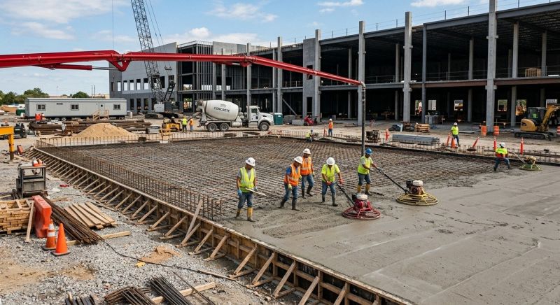 Commercial Slab Construction in Sandown, NH