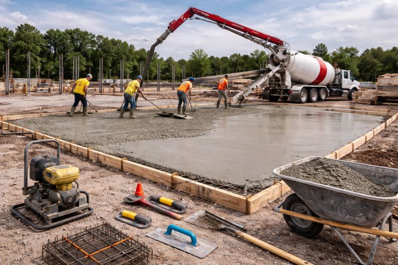 Commercial Slab Installation in Tewksbury, MA