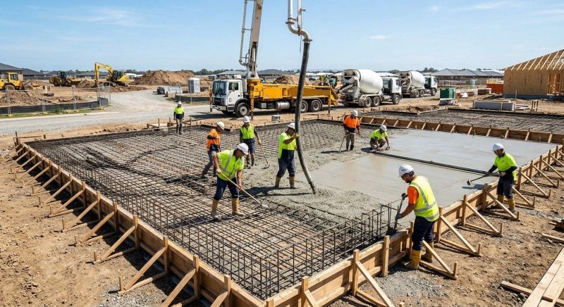 Foundation Slab Construction in Newburyport, MA
