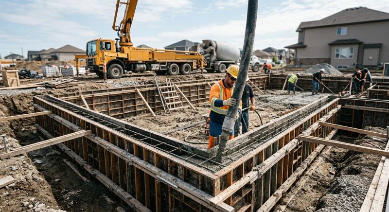 Foundation Wall Pouring in Andover, MA