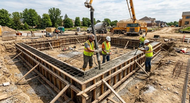Foundation Wall Pouring in Exeter, NH