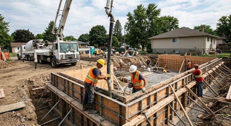 Foundation Wall Pouring in Hampton, NH